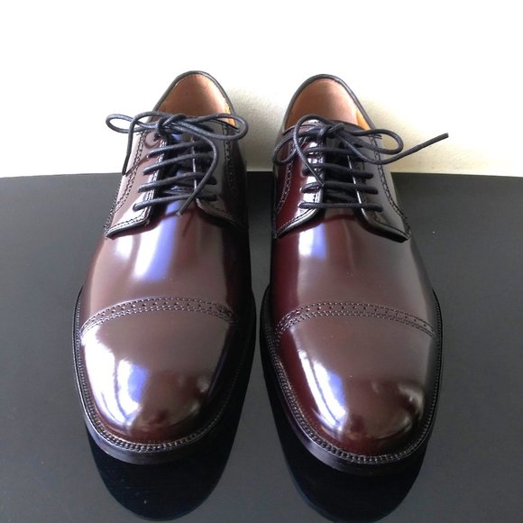 Johnston & Murphy Men\'s Bradford Cap Toe in Beautiful Burgundy Brush-Off Leather main image 9